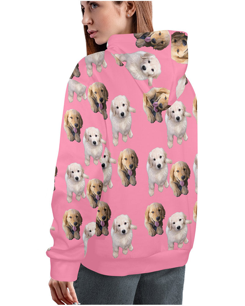 Dog Photo Personalised Hoodie Womens Doggieo